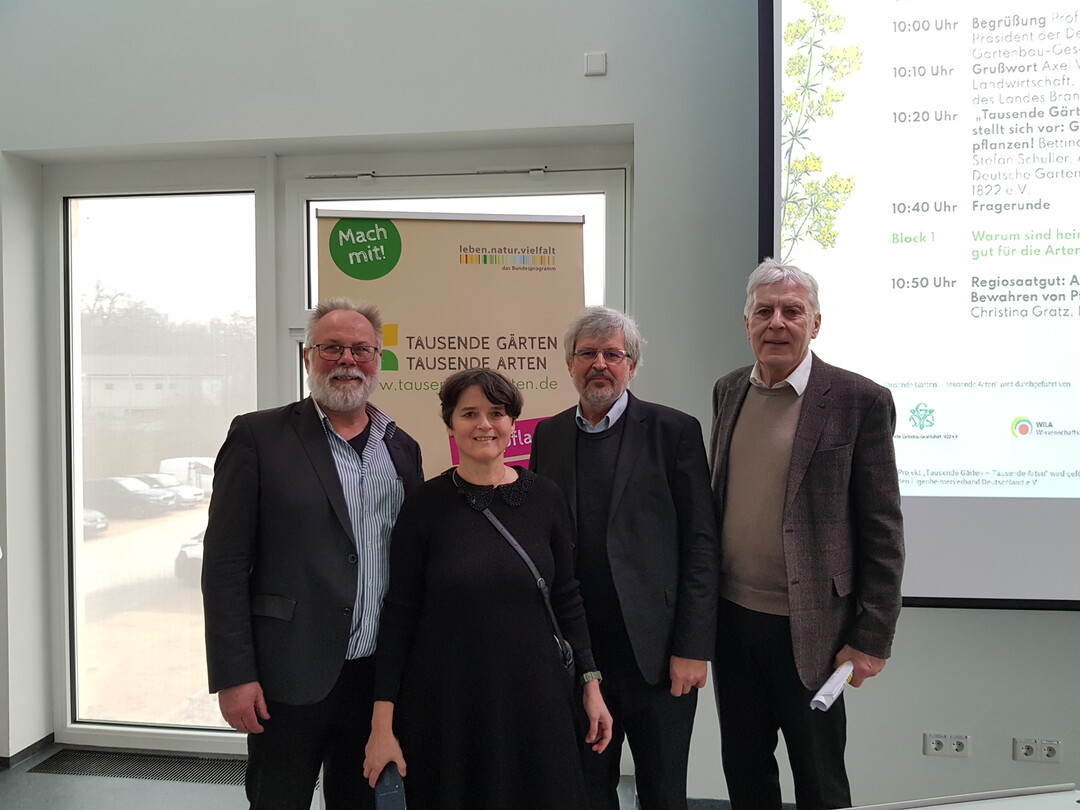 Gtz Stehr, Bettina de la Chevallerie, Axel Vogel,  Minister fr Landwirtschaft, Umwelt und Klimaschutz des Landes Brandenburg, DGG-Prsident Prof. Dr. Klaus Neumann