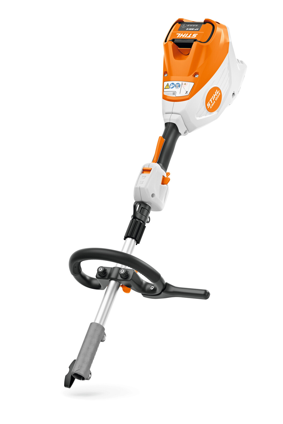 Fnf von einem Dutzend: Der leistungsstarke Akku-Kombi-Motor STIHL KMA 120 R ermglicht in Verbindung mit den insgesamt 12 zur Auswahl stehenden Kombi-Werkzeugen eine Vielzahl von Einsatzmglichkeiten bei der Grundstckspflege.
