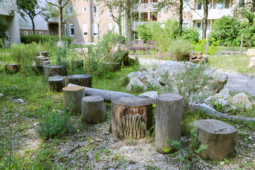 In Augsburg wurden die Auenanlagen der IGEWO-Siedlung naturnah umgestaltet.