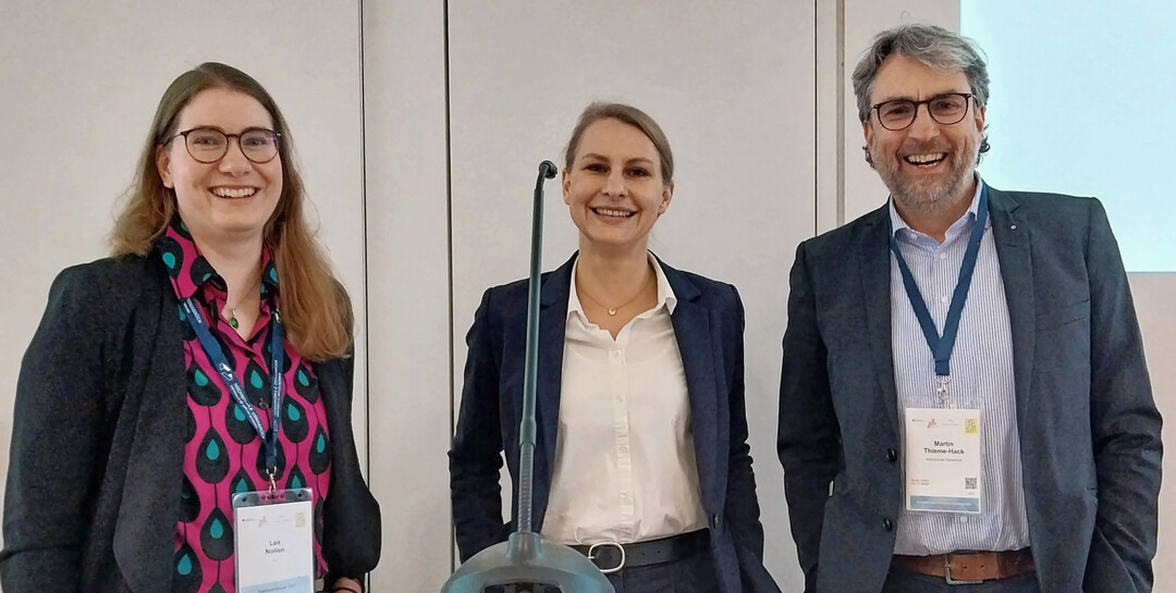FLL-Geschftsfhrerin Lea Nollen, Dr. Jutta Katthage vom Bundesinstitut fr Sportwissenschaft (BISp) und Prof. Martin Thieme-Hack von der Hochschule Osnabrck