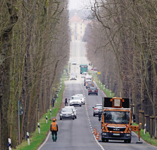 Arbeiten im laufenden Verkehr