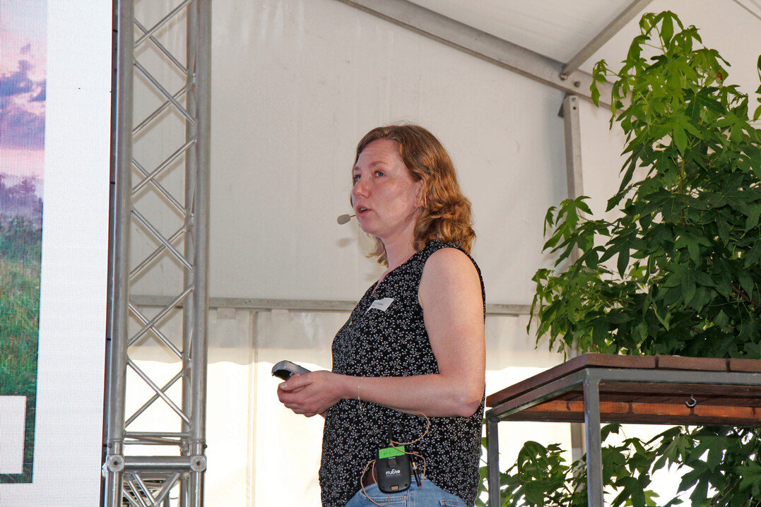 Christine Hellerstrm, Kompetemzzentrum Natrlicher Klimaschutz, infomierte ber Frdermglichkeiten.