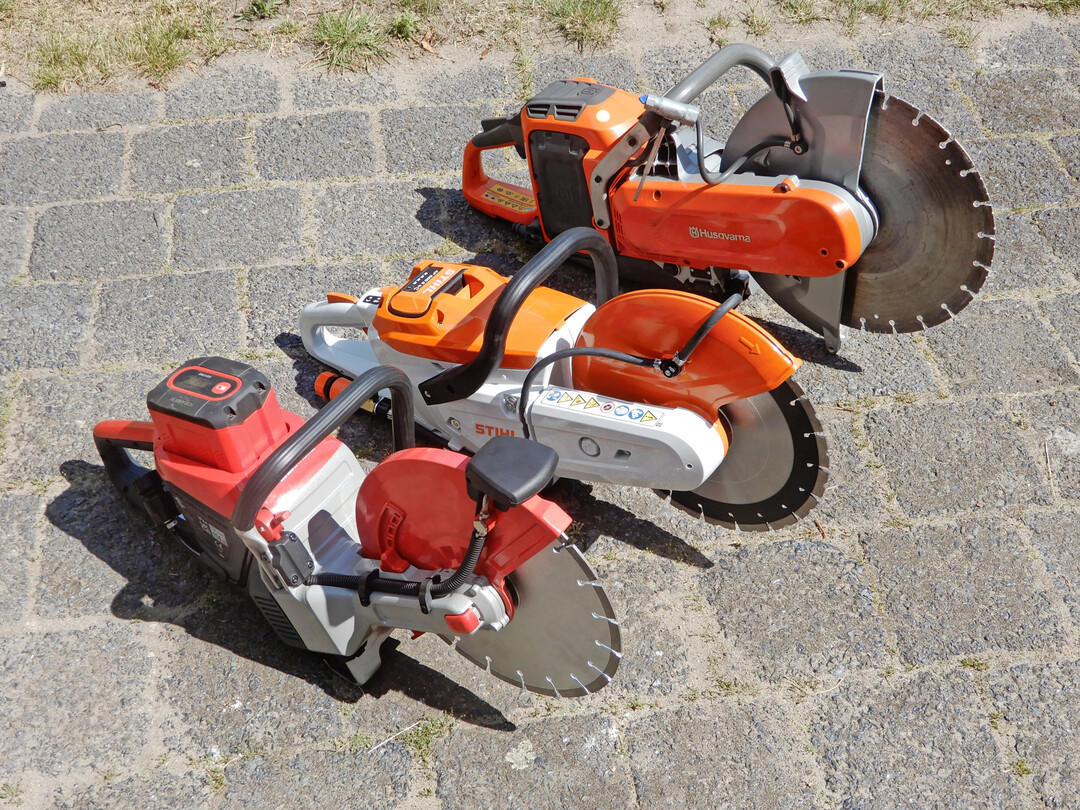 Grenvergleich von vorn Cramer, Stihl, Husqvarna