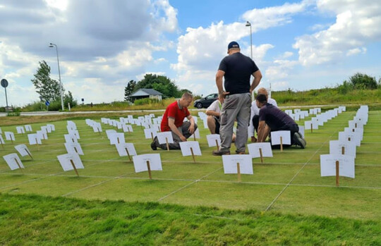 Ein von Sterf gefrdertes Forschungsprojekt (Scangreen) auf einem Golfplatz in Dnemark