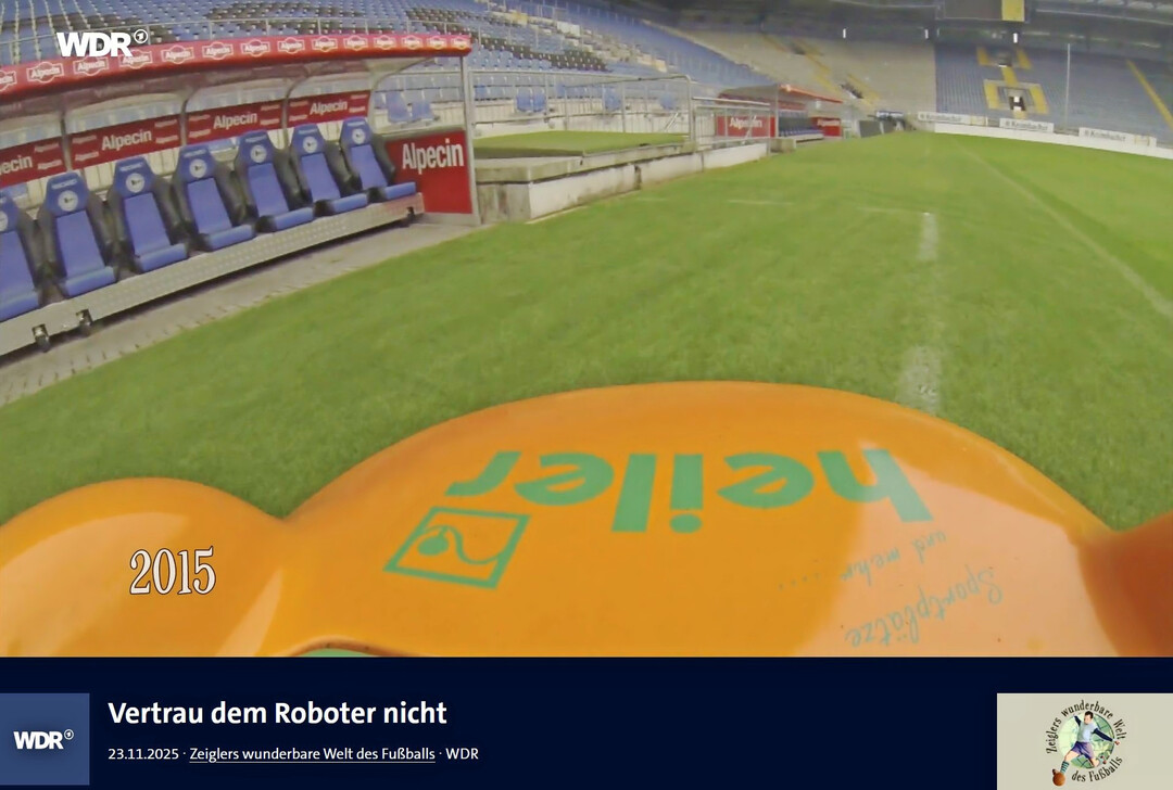 Schon 2025 waren Mähroboter Thema im WDR bei Arnd Zeigler.