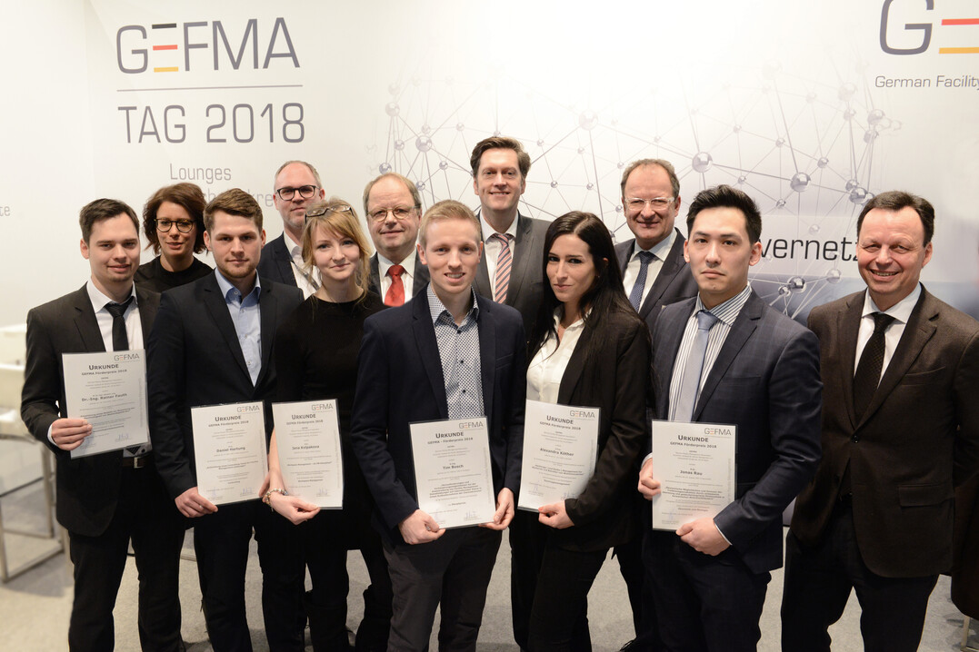 GEFMA-Förderpreisträger 2018 mit den Sponsoren