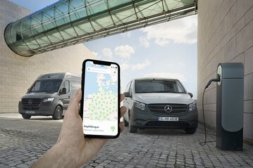 Einfach Laden zum Nulltarif: Mercedes-Benz Vans bietet Ladeflatrate fr gewerbliche Elektrotransporter.