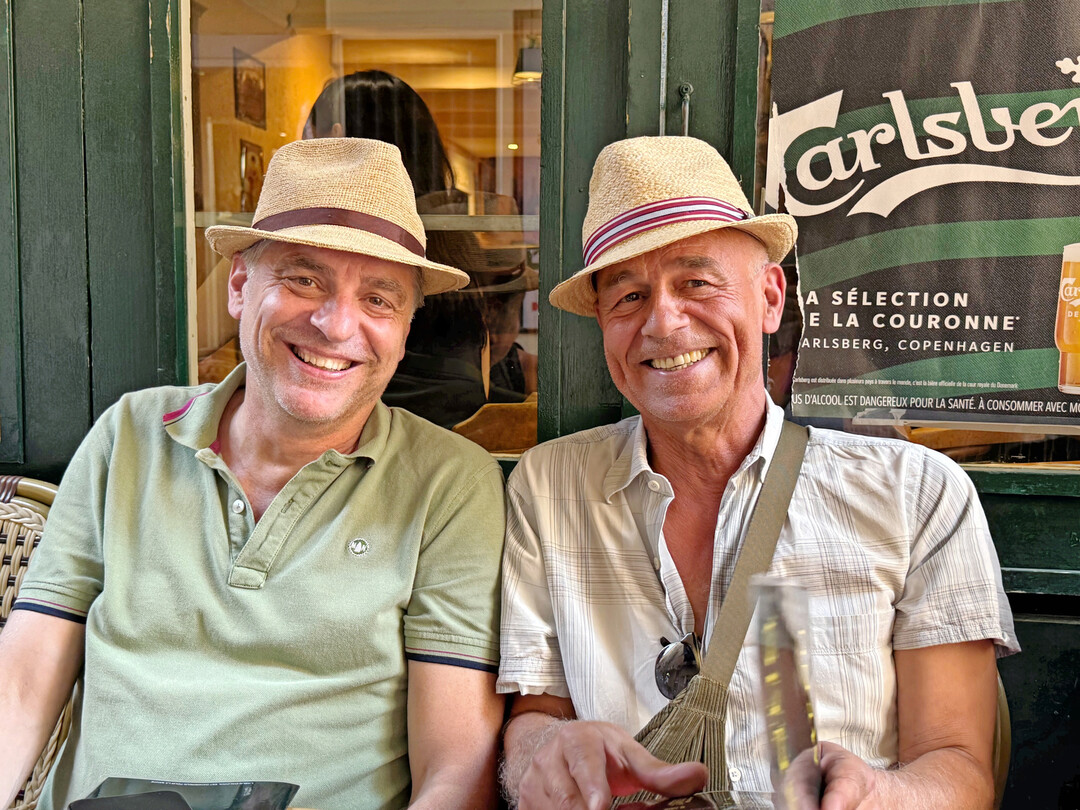 Jörg Winners (l.) und Hans Jürgen Zschäbitz (r.) vertreten die Initiative Fritschestraße gutgelaunt und kooperativ.