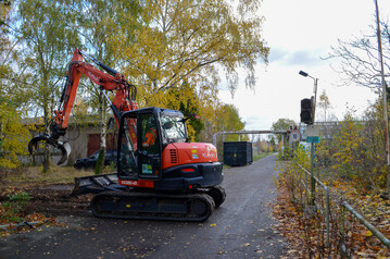 Start der Rckbauarbeiten auf dem Gelnde
der zuknftigen Neuen Branitzer Baumuniversitt. 