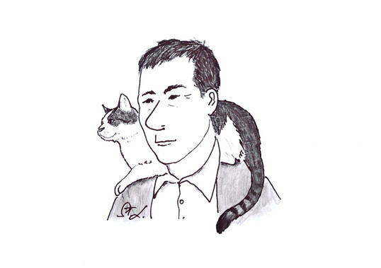 Stefan Leszko mit Schalk im Nacken