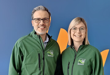 Die neue demopark-Projektleiterin Martina Rumschick mit Messedirektor Dr. Tobias Ehrhard