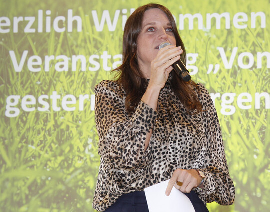 Stadionsprecherin Julica Goldschmidt moderierte die Veranstaltung.
