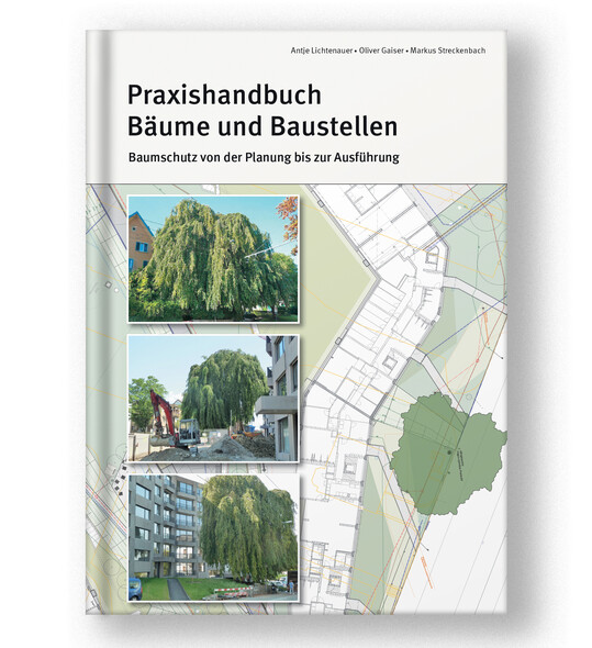 Antje Lichtenauer, Oliver Gaiser und Markus Streckenbach
Praxishandbuch Bume und Baustellen
Baumschutz von der Planung bis zur Ausfhrung
Erscheint im Eigenverlag.
408 Seiten,
437 Abbildungen,
8 Tabellen
Hardcover im Format: 16,5 cm  23 cm
Verkaufspreis: 48,00  (brutto)