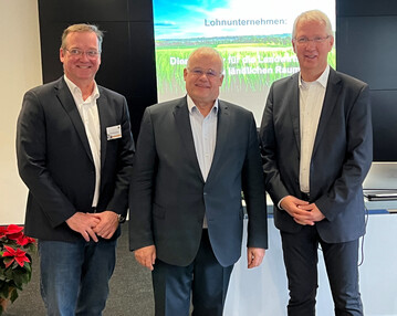 V. l. BLU-Geschftsfhrer Dr. Martin Wesenberg, BLU e.V., Prsident Klaus Pentzlin und Geschftsfhrer Dr. Hartmut Matthes