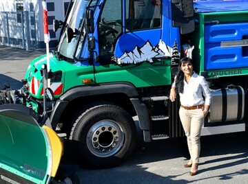 Victoria Rasoulkhani, Geschftsfhrerin des traditionsreichen Herstellers von Rum- und Streutechnik fr smtliche Arten von Trgerfahrzeugen. 