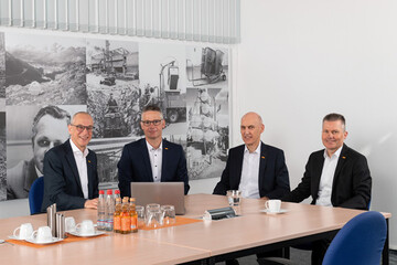 Die neue Geschftsfhrung bei der konstituierenden Sitzung. Von links nach rechts: Jrgen Rudolph, Eberhard Manz, Dr. Tilman Schultz, Andreas Brukner