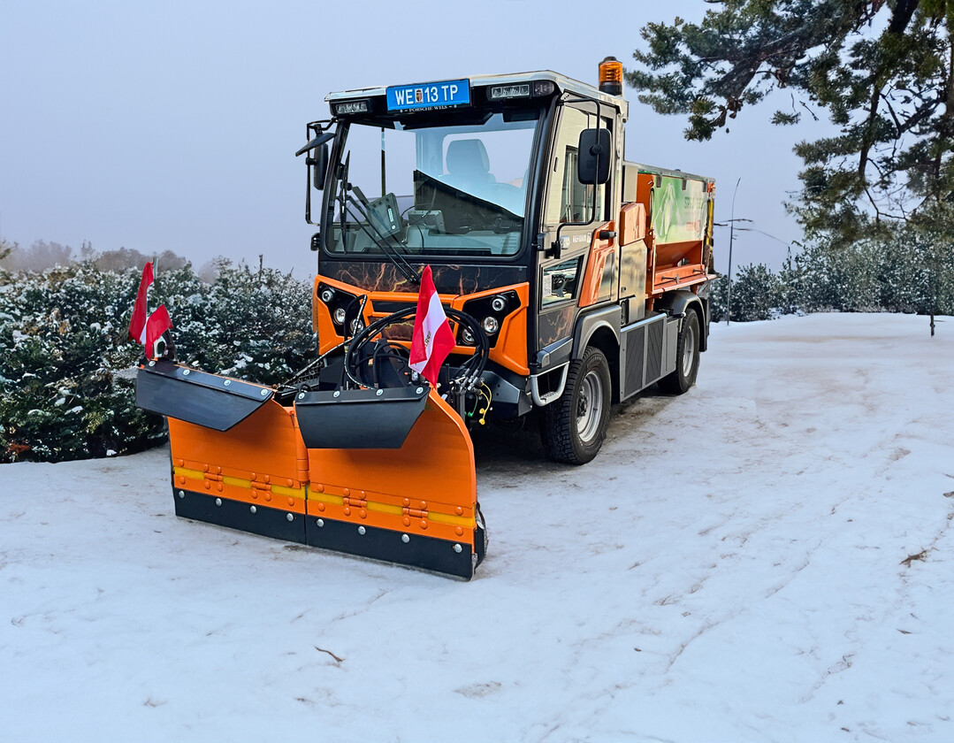 Der Reform eBoki beim Testeinsatz im Winterdienst.