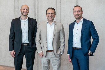 (v.l.n.r.) Sven Fiebelkorn, Verkaufsleiter Garten & Forst Region DACH, Ren Pander, Divisionsleiter Garten & Forst, Hendrik Mller, Divisionsleiter Produktmanagement Garten & Forst