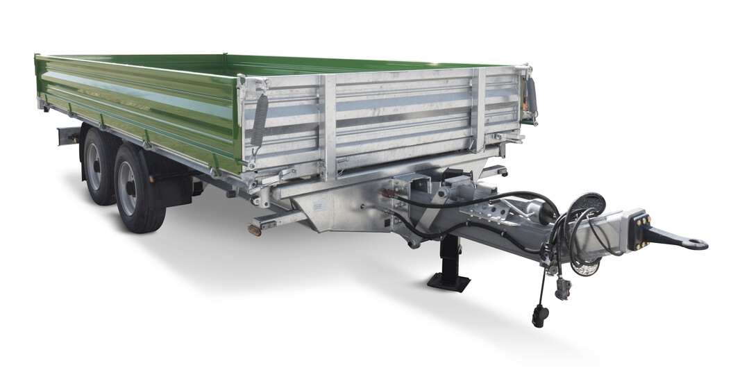 Mit einem zulässigen Gesamtgewicht von 10,5 t und einer Nutzlast von ca. 7250 kg nimmt dieser Profianhänger HTK 105024 alles huckepack.