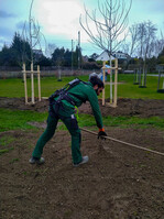 Das Exoskelett von hTRIUS reduziert die körperliche Belastung bei Arbeiten, die über längere Zeiträume in gebückter Haltung durchgeführt werden müssen.