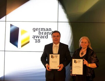 Auszeichnung fr ganzheitliche und exzellente Markenfhrung des Rat fr Formgebung und des German Brand Institute.