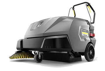  Die batteriebetriebene Nachlufer-Kehrmaschine KM 85/50 W Bp berzeugt mit einfacher Bedienung und groer Zuverlssigkeit im tglichen Einsatz.