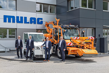 Die MULAG-Geschftsfhrung v. l.: Firmeninhaber Werner Wssner und die Geschftsfhrer Holger Wssner, Andreas Vorig und Uwe Meiner