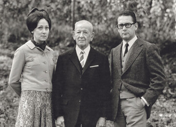 1966: Die Geschwister Eva und Hans Peter mit Vater und Unternehmensgrnder Andreas Stihl. Von links nach rechts: Eva Mayr-Stihl, Andreas Stihl, Hans Peter Stihl.