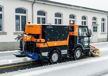 Der vollelektrische Citysprher Husky Le ermglicht einen 
emissionsfreien und geruschlosen Winter- und Sommerdienst. 