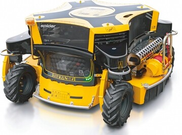Der ferngesteuerte Spider 2SGS Bschungsmher
ist eines der mietbaren Gerte.
