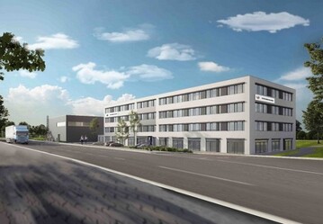 Das neue Weidemann Verwaltungsgebude mit benachbartem Training Center und Technik
Center.