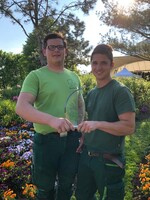 Bei den Stationsaufgaben standen am Ende Kai Burbrink und Niklas Loose vom Betrieb Fa. Stockreiter - Gärten fürs Leben (Mettingen) ganz oben