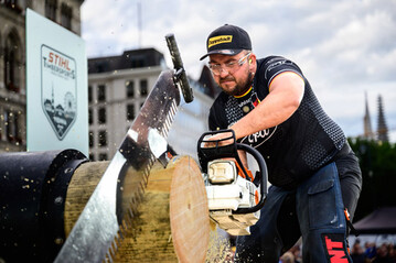 Danny Martin an der Stock Saw.