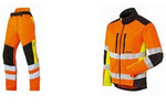 Praktische Details erleichtern den Arbeitsalltag: So verfügt die Jacke des Schnitt- und Warnschutzanzugs STIHL Protect MS über zwei Brusttaschen mit Reißverschluss und auf der Rückseite über eine Auslassöffnung für den Sicherungsgurt. Die Hose wartet mit zwei Seitentaschen, einer Gesäß- und einer Meterstabtasche auf.